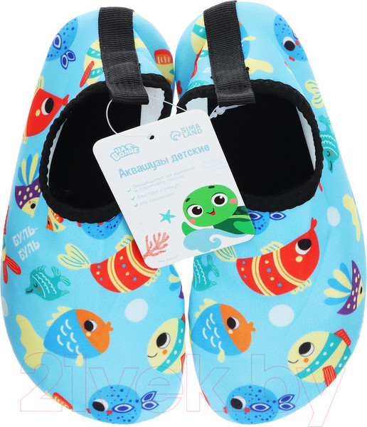 Изображение товара Тапки для плавания детские На волне Рыбки / 9170785 (р-р 32-33)