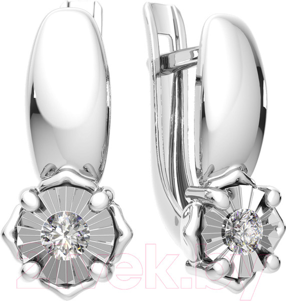 Изображение товара Серьги из серебра ZORKA 03D0004 (с бриллиантами)