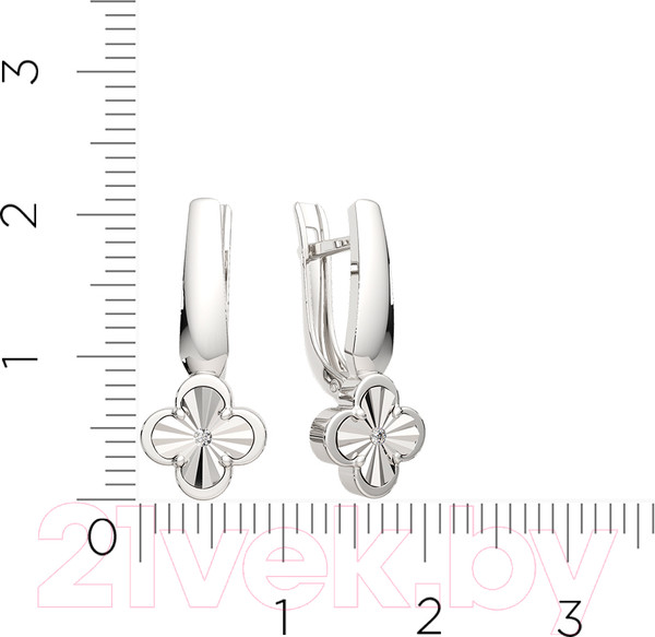 Изображение товара Серьги из серебра ZORKA 03D0122 (с бриллиантами)