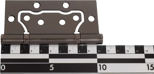 Изображение товара Комплект петель дверных Ренц IN100-2S FH MBN без ВР (2шт, черный никель матовый)