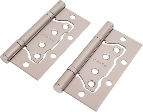 Изображение товара Комплект петель дверных Ренц IN100-2S FH MSN без ВР (2шт, никель супер матовый)