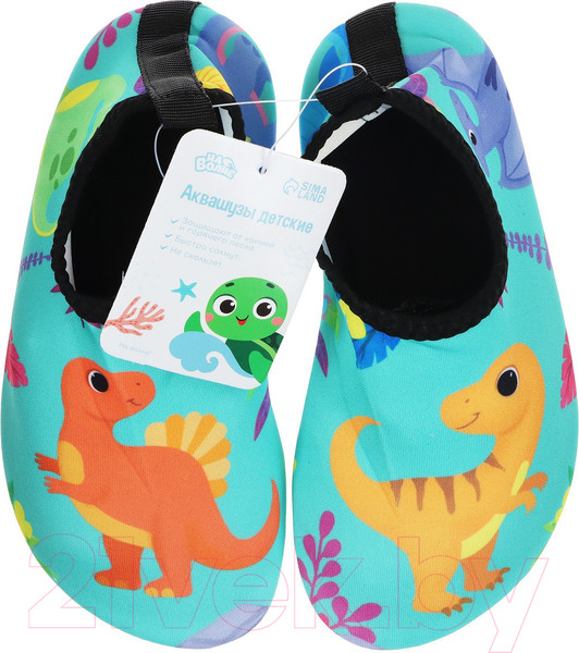 Изображение товара Тапки для плавания детские На волне Динозаврики / 9170790 (р-р 30-31)