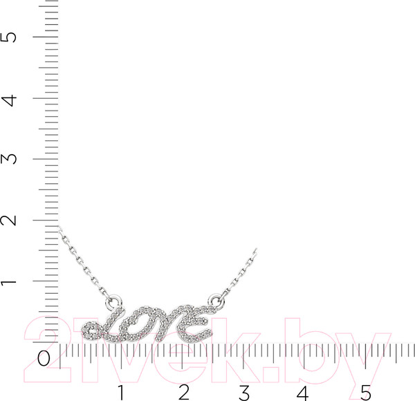 Изображение товара Колье из серебра ZORKA 0550081 (45см, с фианитами)