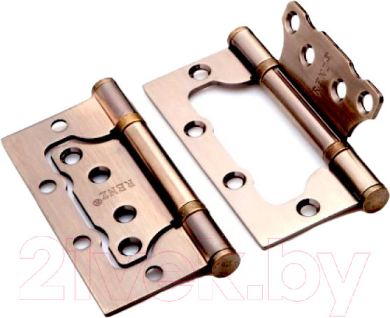 Изображение товара Комплект петель дверных Ренц IN100-2BB FH AB без ВР (2шт, бронза античная)