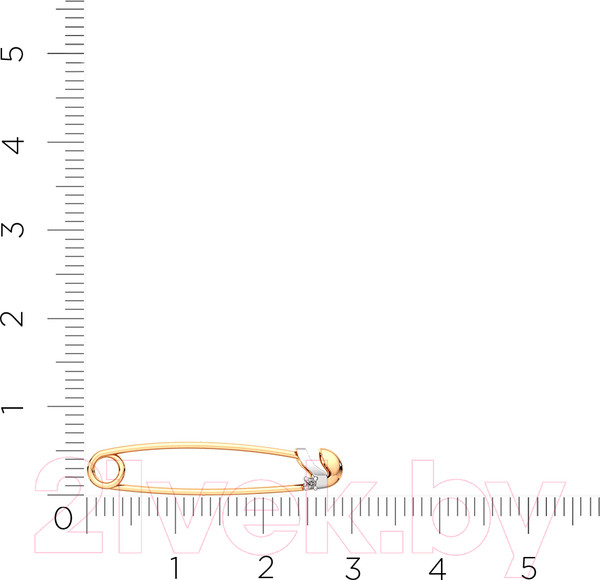 Изображение товара Брошь из розового золота ZORKA 940018.14K.R (с фианитом)