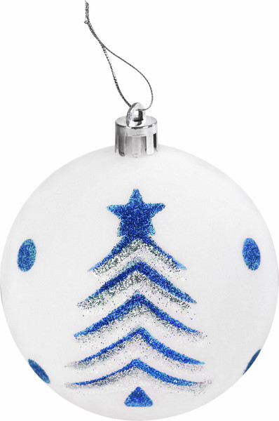 Изображение товара Набор шаров новогодних Золотая сказка Русская Зима / 591987 (9шт, синий/белый)