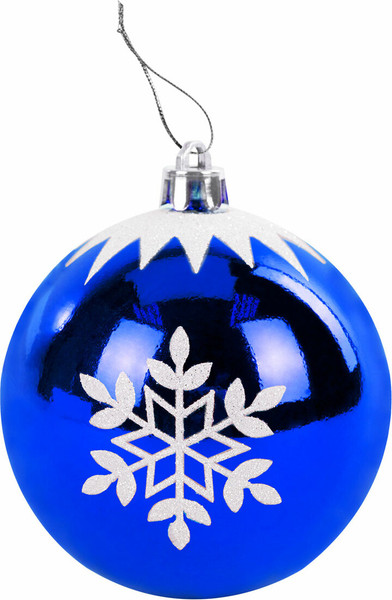 Изображение товара Набор шаров новогодних Золотая сказка Русская Зима / 591987 (9шт, синий/белый)