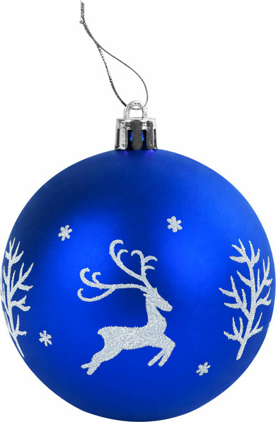 Изображение товара Набор шаров новогодних Золотая сказка Русская Зима / 591987 (9шт, синий/белый)