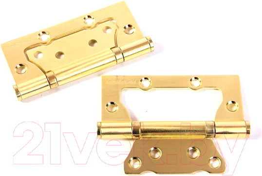 Изображение товара Комплект петель дверных Ренц IN100-2BB FH PB без ВР (2шт, латунь блестящая)