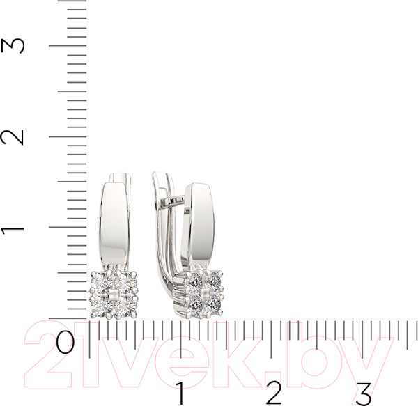 Изображение товара Серьги из серебра ZORKA 03101124 (с фианитами)