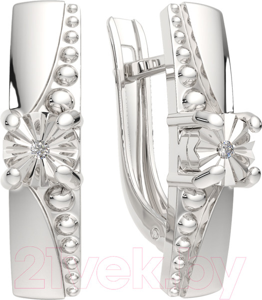 Изображение товара Серьги из серебра ZORKA 03D0001 (с бриллиантами)