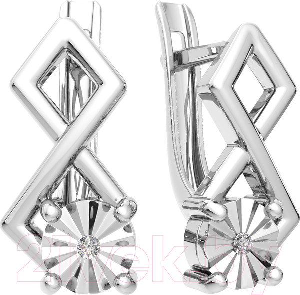 Изображение товара Серьги из серебра ZORKA 03D0008 (с бриллиантами)
