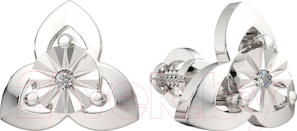 Изображение товара Серьги из серебра ZORKA 03D0017 (с бриллиантами)