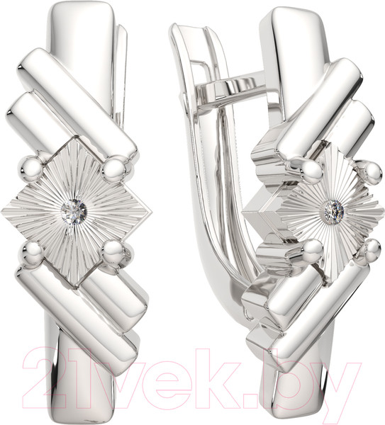 Изображение товара Серьги из серебра ZORKA 03D0048 (с бриллиантами)