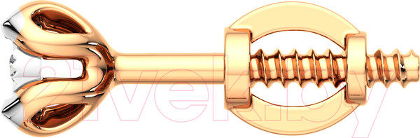 Изображение товара Серьги из комбинированного золота ZORKA 3D00326.14K.B (с бриллиантами)