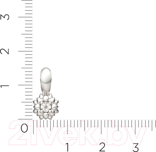 Изображение товара Подвеска из серебра ZORKA 04D0053 (с бриллиантом)