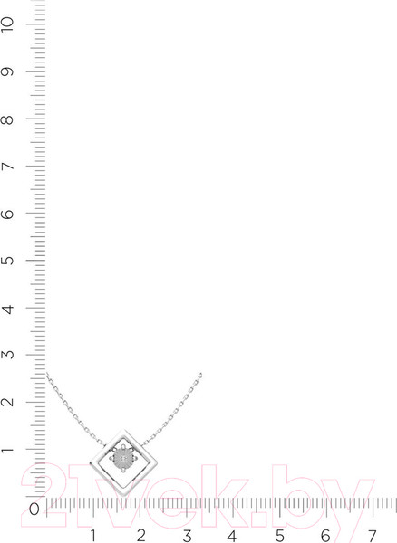 Изображение товара Колье из серебра ZORKA 05D0002 (45см, с бриллиантом)