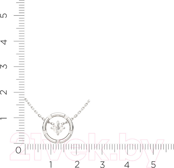 Изображение товара Колье из серебра ZORKA 05D0012.ZZ (45см, с бриллиантом)