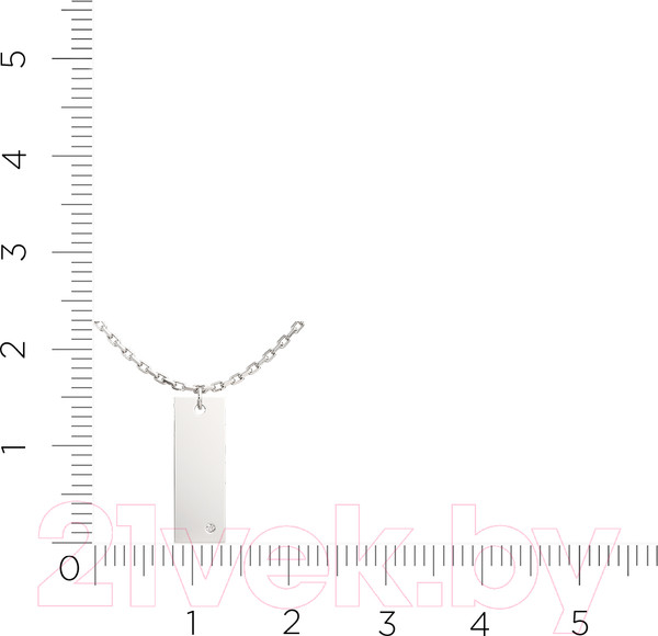 Изображение товара Колье из серебра ZORKA 05D0014 (45см, с бриллиантом)