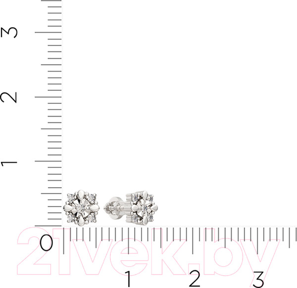 Изображение товара Серьги из белого золота ZORKA 3D00308.14K.W (с бриллиантами)