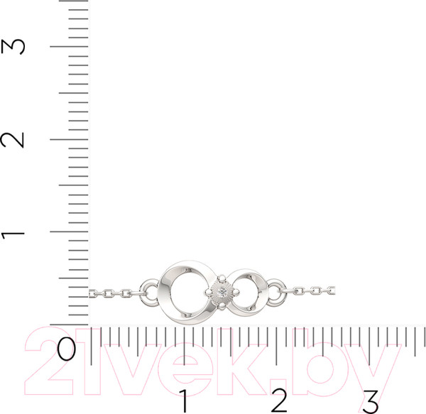 Изображение товара Браслет из серебра ZORKA 06D0008.ZZ (18см, с бриллиантом)