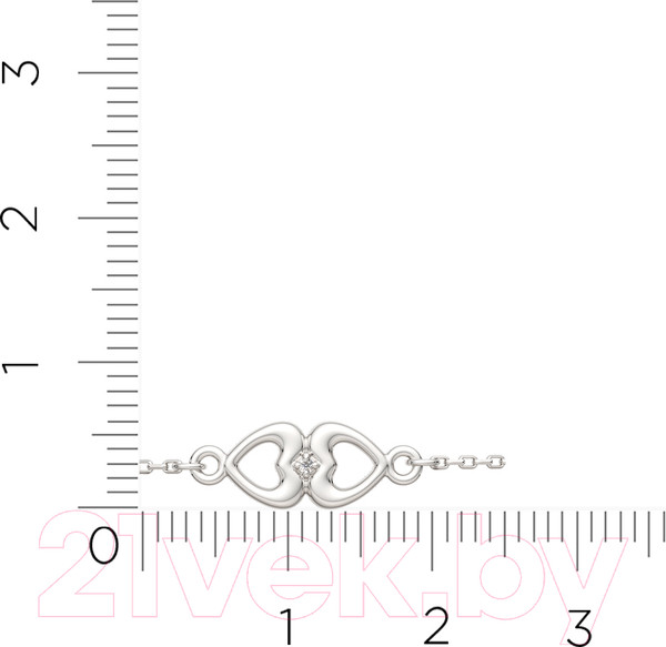 Изображение товара Браслет из серебра ZORKA 06D0010.ZZ (18см, с бриллиантом)