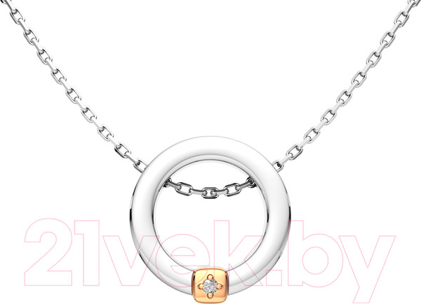 Изображение товара Колье из серебра ZORKA 05D0008.G14K (45см, с бриллиантом)