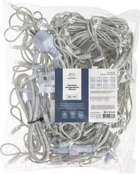 Изображение товара Светодиодная бахрома Neon-Night Айсикл 255-285 (5.6x0.9м, белый)