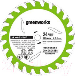 Изображение товара Пильный диск Greenworks 1501207 (2952507)