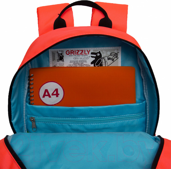 Изображение товара Школьный рюкзак Grizzly RG-464-4 (оранжевый)
