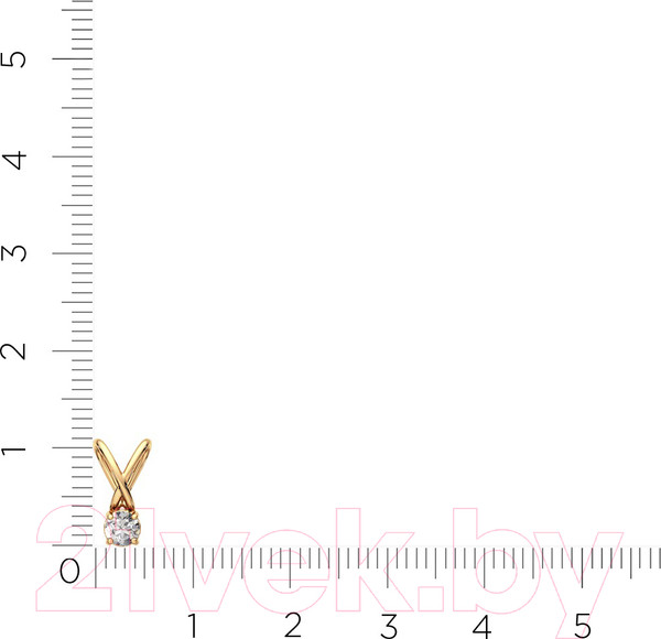 Изображение товара Подвеска из розового золота ZORKA 440263 (с фианитом)