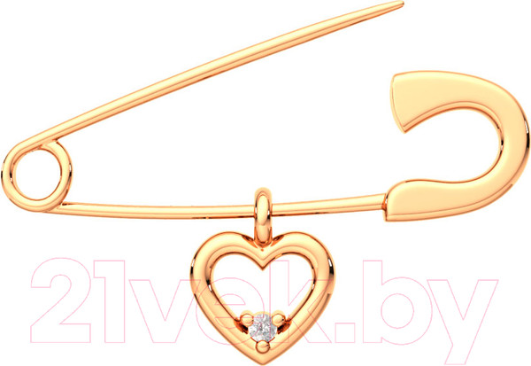 Изображение товара Брошь из розового золота ZORKA 940010 (с фианитом)