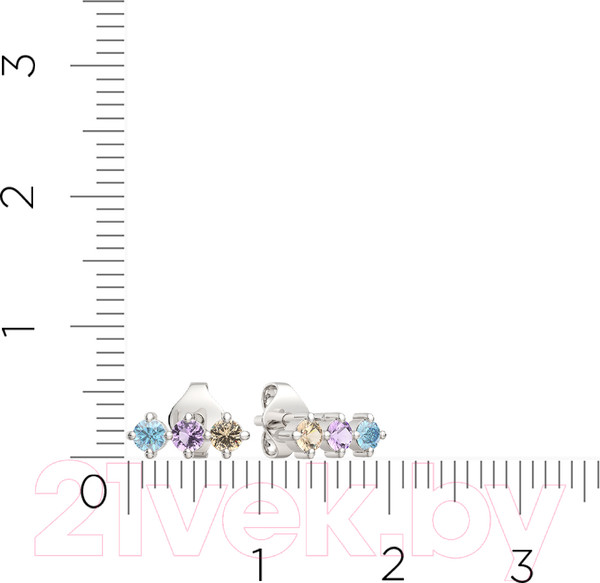 Изображение товара Серьги из серебра ZORKA 0310617 (с фианитами)