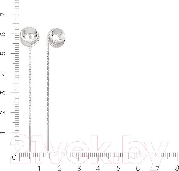 Изображение товара Серьги из серебра ZORKA 0310566 (с фианитами)