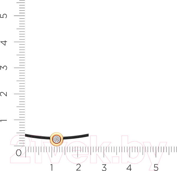 Изображение товара Колье из розового золота ZORKA 521004.14K.R.01 (60см, с фианитом)