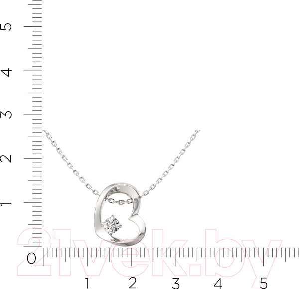 Изображение товара Колье из серебра ZORKA 0550064 (45см, с фианитами)