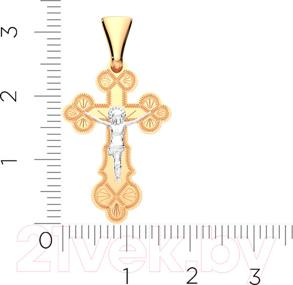 Изображение товара Крестик из комбинированного золота ZORKA 410011.1.14K.B.REL