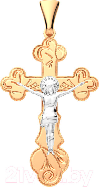 Изображение товара Крестик из комбинированного золота ZORKA 410015.4.14K.B.REL