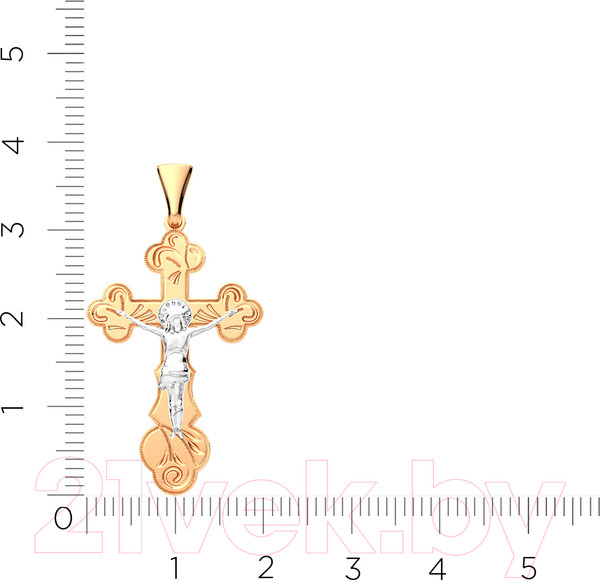 Изображение товара Крестик из комбинированного золота ZORKA 410015.4.14K.B.REL