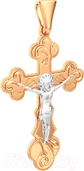 Изображение товара Крестик из комбинированного золота ZORKA 410015.4.14K.B.REL