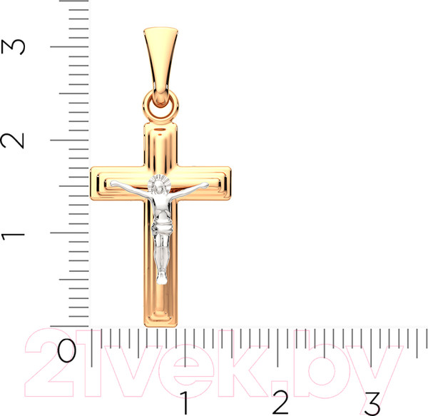 Изображение товара Крестик из комбинированного золота ZORKA 410030.14K.B.REL