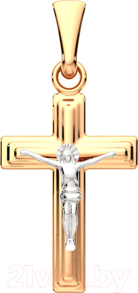 Изображение товара Крестик из комбинированного золота ZORKA 410030.14K.B.REL