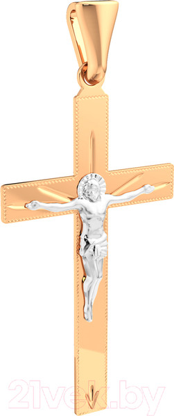 Изображение товара Крестик из комбинированного золота ZORKA 411005.14K.B.REL