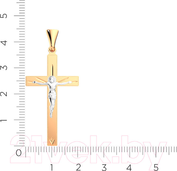 Изображение товара Крестик из комбинированного золота ZORKA 411005.14K.B.REL