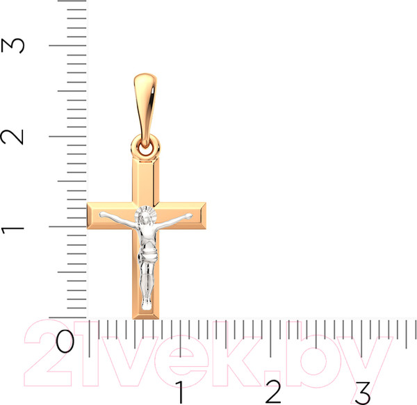 Изображение товара Крестик из комбинированного золота ZORKA 430148.14K.B.REL