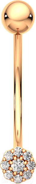 Изображение товара Пирсинг из розового золота ZORKA 710005 (с фианитами)