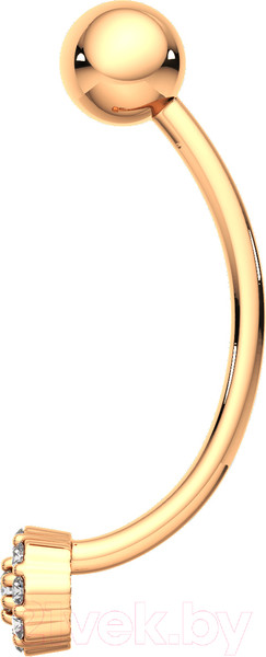 Изображение товара Пирсинг из розового золота ZORKA 710005 (с фианитами)