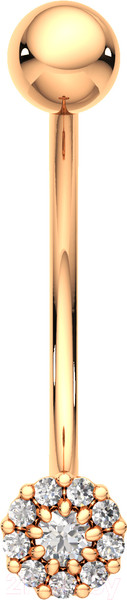Изображение товара Пирсинг из розового золота ZORKA 710016.14K.R (с фианитами)