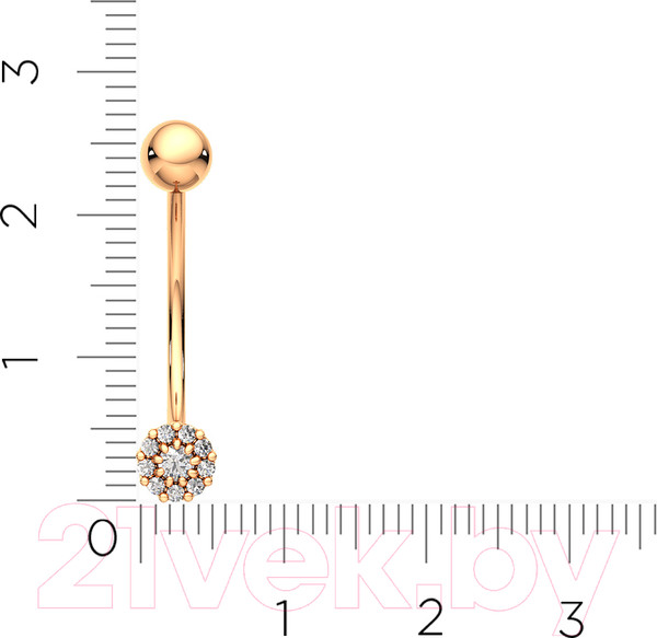 Изображение товара Пирсинг из розового золота ZORKA 710016.14K.R (с фианитами)