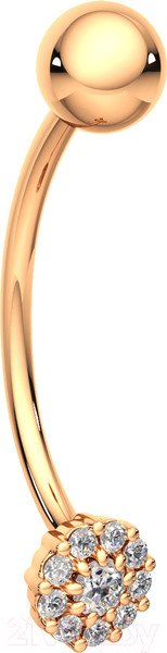 Изображение товара Пирсинг из розового золота ZORKA 710016.14K.R (с фианитами)